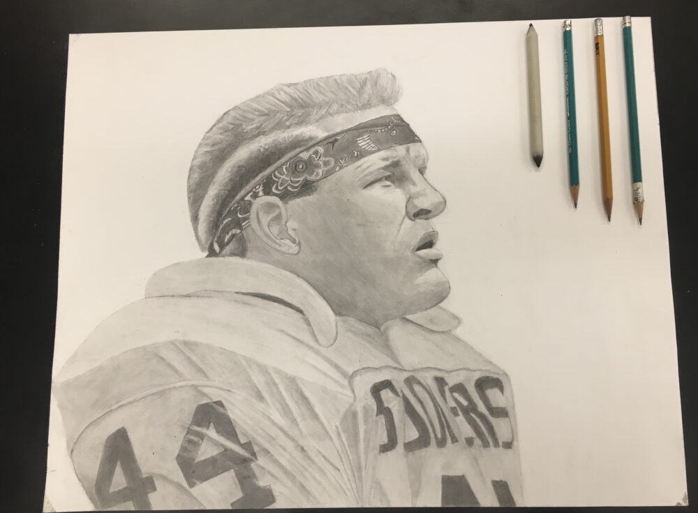 The Boz — graphite on paper